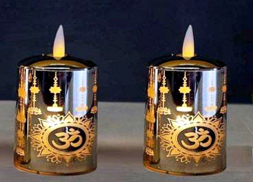 Golden God Design led Smokeless candle ( single piece)